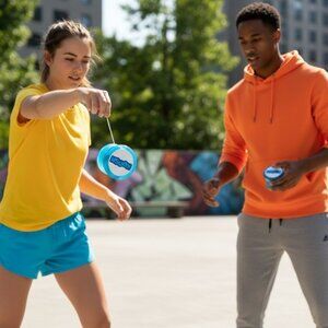 Koosh Vintage Glow Luminous Blue Yo-Yo in Original Case